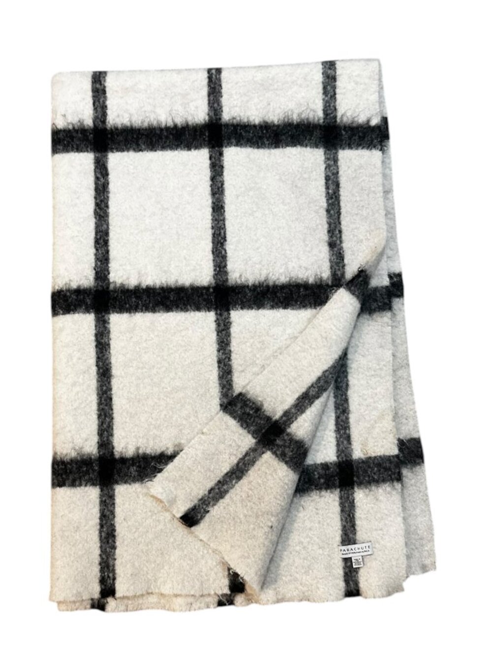 Parachute Plaid Wool & Alpaca Blend Throw Blanket